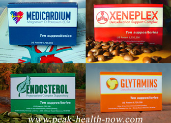 Medicardium Xeneplex Glytamins Endosterol EDTA detox suppositories buy
