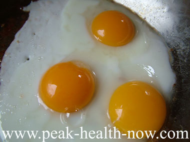 Eggs with yellow-orange healthy yolks, local free-range.