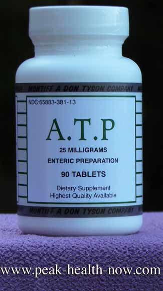 Montiff ATP Adenosine Triphosphate supports energy and Krebs cycle functioning.