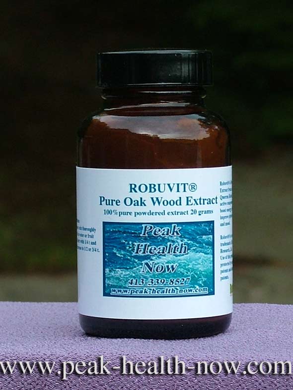 Robuvit® Oak Wood Extract 100% pure, no excipients, 20 grams in glass bottle