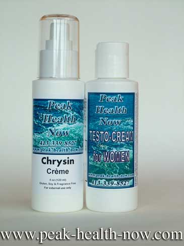Testo-boost for Women - Chrysin Cream and Testo-Cream, plus Medicardium EDTA suppositories