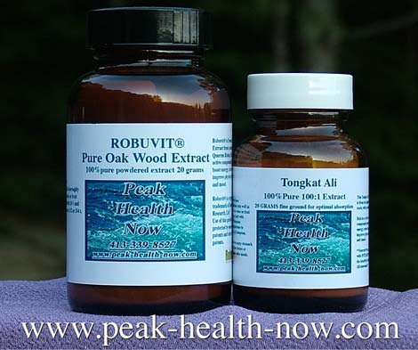 Testosterone and Energy combo: Robuvit® Oak Wood Extract and the BEST Tongkat Ali 100% pure!