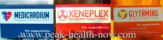 Medicardium / Xeneplex / Glytamins Detox suppositories 3-pack